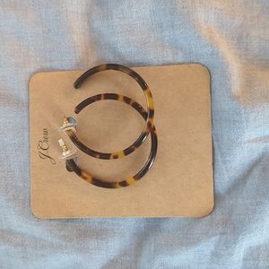 JCrew Leopard Hoop earrings